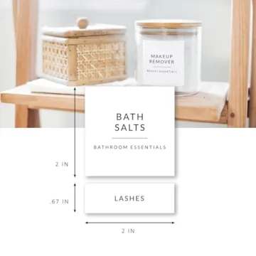 Minimalist Waterproof Bathroom Labels for Organizing