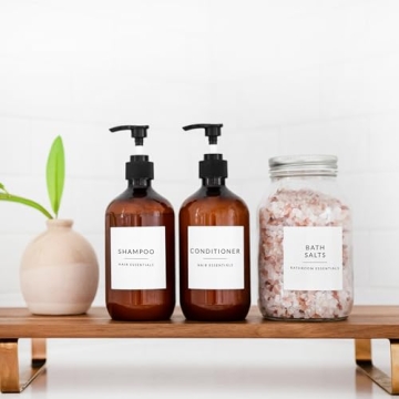 Minimalist Waterproof Bathroom Labels for Organizing