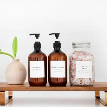 Minimalist Waterproof Bathroom Labels for Organizing