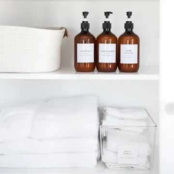 Minimalist Waterproof Bathroom Labels for Organizing