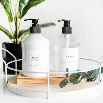 Minimalist Waterproof Bathroom Labels for Organizing