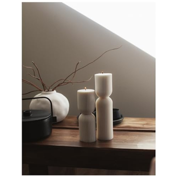 LAWA Hourglass Pillar Candle - Elegant Handmade Gift Idea