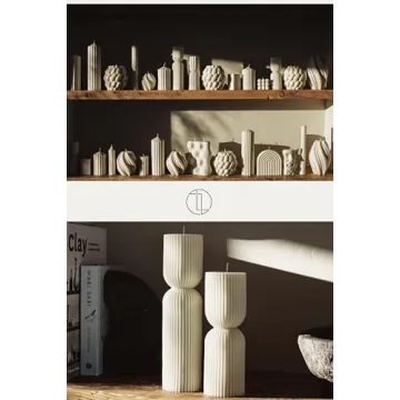 LAWA Hourglass Pillar Candle - Elegant Handmade Gift Idea