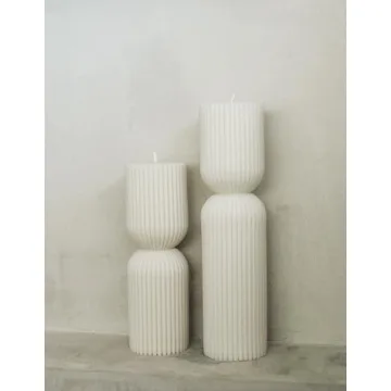 LAWA Hourglass Pillar Candle - Elegant Handmade Gift Idea