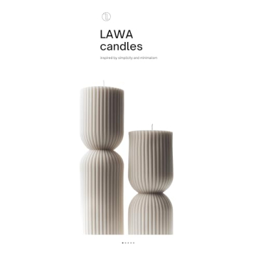 LAWA Hourglass Pillar Candle - Elegant Handmade Gift Idea