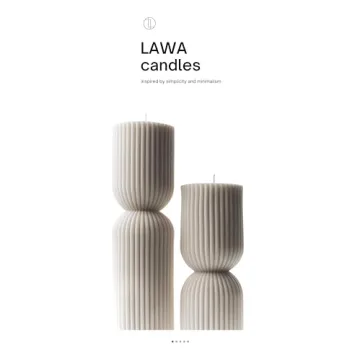 LAWA Hourglass Pillar Candle - Elegant Handmade Gift Idea