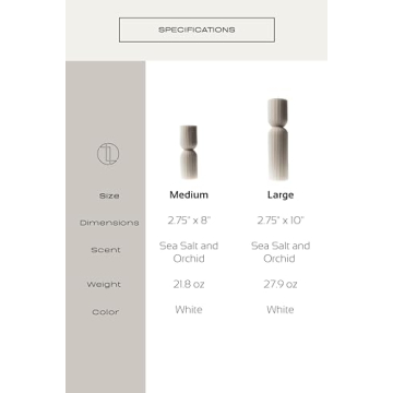 LAWA Hourglass Pillar Candle - Elegant Handmade Gift Idea