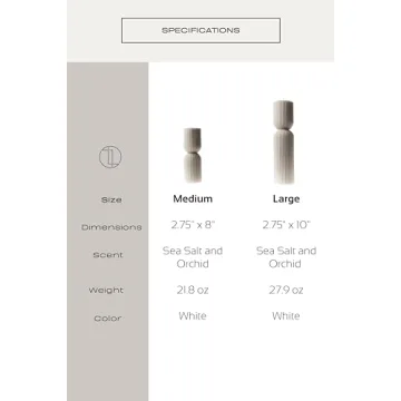 LAWA Hourglass Pillar Candle - Elegant Handmade Gift Idea