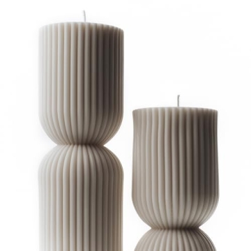 LAWA Hourglass Pillar Candle - Elegant Handmade Gift Idea