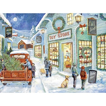 Engaging Bits and Pieces 300 Piece Jigsaw Puzzle - Town Toy Store Winter Design