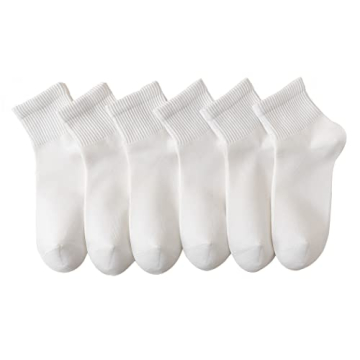 MAGIARTE Womens Mini Crew Ankle Socks Pure Cotton Athletic Casual Hiking Running Socks for Women 6-P...