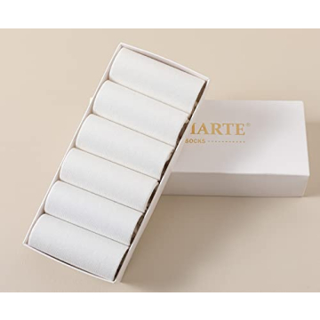 MAGIARTE Womens Cotton Mini Crew Ankle Socks for Comfort