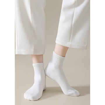 MAGIARTE Womens Cotton Mini Crew Ankle Socks for Comfort