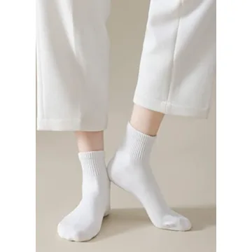 MAGIARTE Womens Cotton Mini Crew Ankle Socks for Comfort