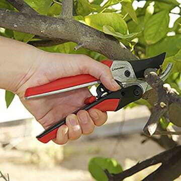 Corona RP 4224D RatchetCUT Rachet Hand Pruner - 3/4 inch Cut Capacity Stem and Branch Garden Shears, Red