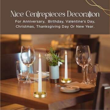 KANDL Glass Hurricane Candle Holder 2 Pcs Set with Tall Glass Taper Cylinder Vase Cover for Candlesticks Gold Metal Candle Stand Decorate Home Decor Table Wedding Centerpiece