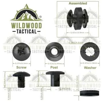 Black Chicago Screws - 72 Durable Pieces for Kydex and Leather