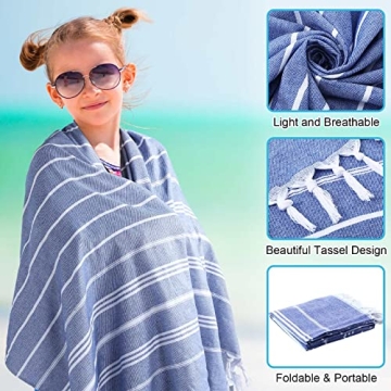 Mixweer 12 Pack Turkish Beach Towels Set Quick Dry Lightweight