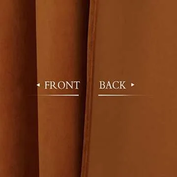 StangH Burnt Orange Velvet Curtains - Luxury Room Darkening Thermal Insulated Drapes 84 inches for Bedroom/Sliding Door, Back Tab Holiday Decoration, W52 x L84, 2 Panels