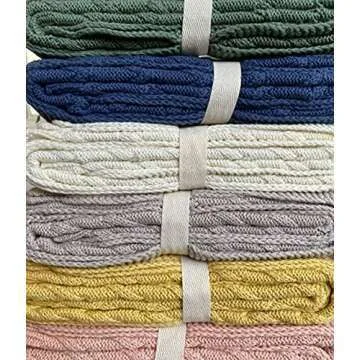 Organic Cotton Knit Baby Blanket in Juniper Green