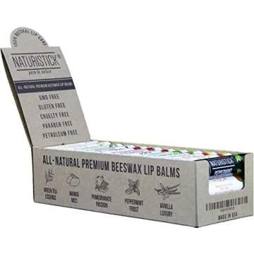 Naturistick 36-Pack Natural Lip Balm Gift Set Assorted Scents