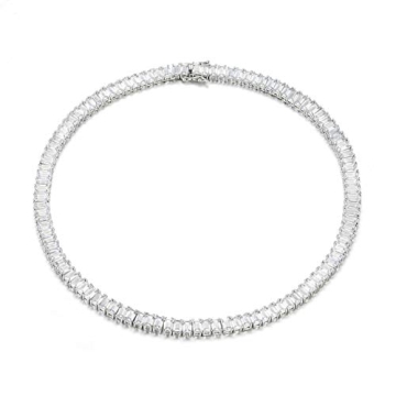 Luxury Emerald Cut Tennis Necklace for Elegant Women