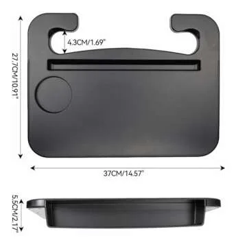 Qlhshop 3 in 1 Car Steering Wheel Desk - Steering Wheel Tray with Car Seat Gap Filler Organizer | Ca...
