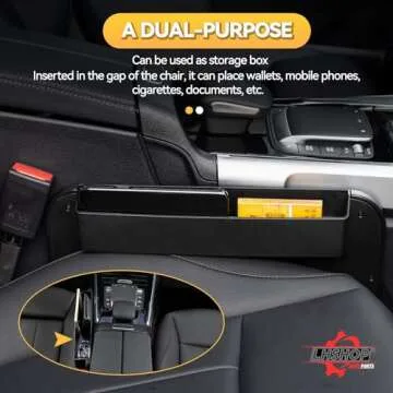 Qlhshop 3 in 1 Car Steering Wheel Desk - Steering Wheel Tray with Car Seat Gap Filler Organizer | Car Food Tray Table for Eating Driver | Car Desk for Laptop Mount, Road Trip Essentials for Adults