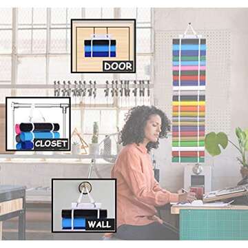 QXSMAHP Vinyl Storage Organizer for Crafting Needs