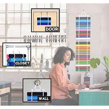 QXSMAHP Vinyl Storage Organizer for Crafting Needs