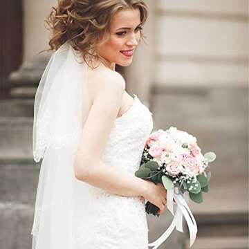 Pufandor White Satin Ribbon Double Faced Satin 1/2 inch x Continuous 100 Yards, Ribbons for Crafts White Ribbon for Gift Wrapping, Ribbon for Hair Wedding Decoration Invitation Floral Bows Bouquet