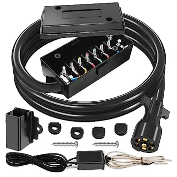 CircleRoad 7 Way Trailer Wiring Harness Kit for Safe Towing