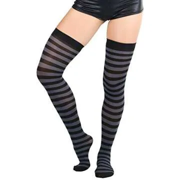 ToBeInStyle Women's Striped Thigh Highs - Stylish & Fun