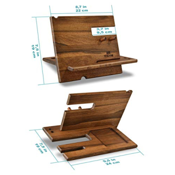 Elegant Walnut Wood Docking Station for Men Gifts Online