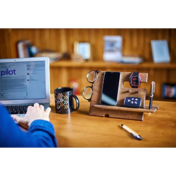 Elegant Walnut Wood Docking Station for Men Gifts Online