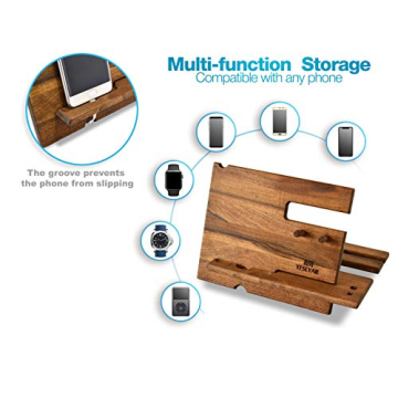 Elegant Walnut Wood Docking Station for Men Gifts Online