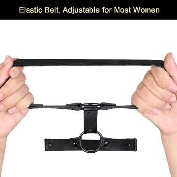 Stylish Adjustable Faux Leather Leg Garter for Ladies