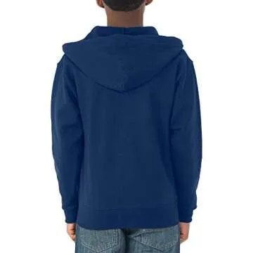 Jerzees boys Fleece Sweatshirts, Hoodies & Sweatpants Hooded Sweatshirt, Full Zip - Navy, Medium US