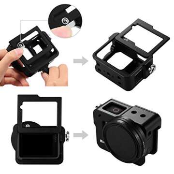 PULUZ Hero 7 Black Housing Case: Durable & Versatile Protective Cage
