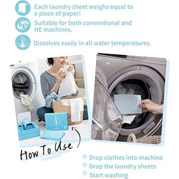 MOREi Ocean Laundry Detergent Sheets - Eco-Friendly & Travel-Friendly
