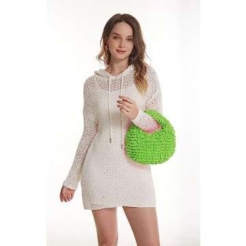 Trendy CATMICOO Y2K Fuzzy Purse for Women