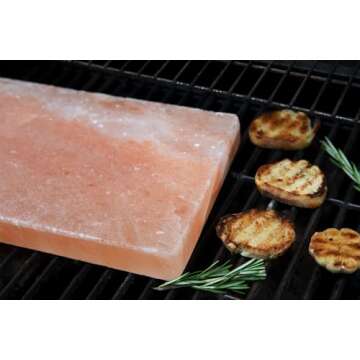 Spantik Himalayan Salt Block Cooking Plate 12 x 8 x 1.5 Inch for Cooking Grilling Cutting and Servin...