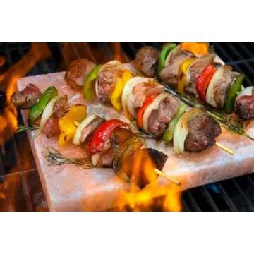 Spantik Himalayan Salt Block Cooking Plate 12 x 8 x 1.5 Inch for Cooking Grilling Cutting and Serving Food Grade Rock Salt Stone Unique Gifts for Smoker Griller Men Women Fathers & Cooks