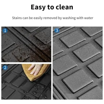 Custom for 2007-2018 Jeep Wrangler JK 4 Door Cargo Mats Trunk Liner All Weather TPE Protection Mat Accessories (for 2007-2018 Jeep Wrangler JK 4 Door)