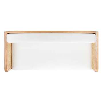 SAFAVIEH Couture Helena French Mid-Century Natural and Beige Rattan Daybed