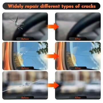 LOMEEN Windshield Repair Kit 2 Pack,High - New Upgrade Efficiency Glass Repair Fluid,Car Glass Repair Kit Windshield for Fixing Chips,Cracks, Bulls-Eye and Star-Shape Cack