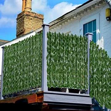 Artificial Ivy Privacy Fence Wall Screen, DearHouse 118x39.35in Artificial Hedges Fence and Faux Ivy Vine Leaf Decoration for Outdoor Decor, Garden