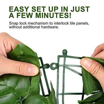 Artificial Ivy Privacy Fence Wall Screen, DearHouse 118x39.35in Artificial Hedges Fence and Faux Ivy Vine Leaf Decoration for Outdoor Decor, Garden
