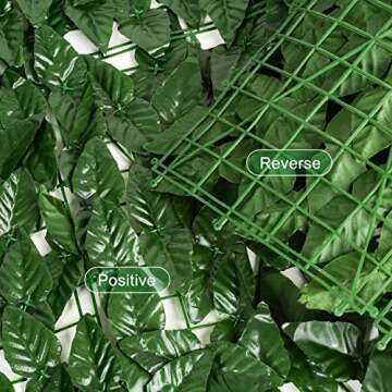 Artificial Ivy Privacy Fence Wall Screen, DearHouse 118x39.35in Artificial Hedges Fence and Faux Ivy Vine Leaf Decoration for Outdoor Decor, Garden