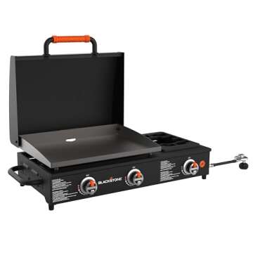 Blackstone 1860 On The Go Range top Combo with Hood & Handles Heavy Duty Flat Top BBQ Griddle Grill ...